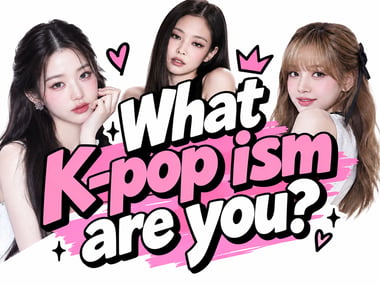 K-pop idols with the What K-pop ism are you quiz title